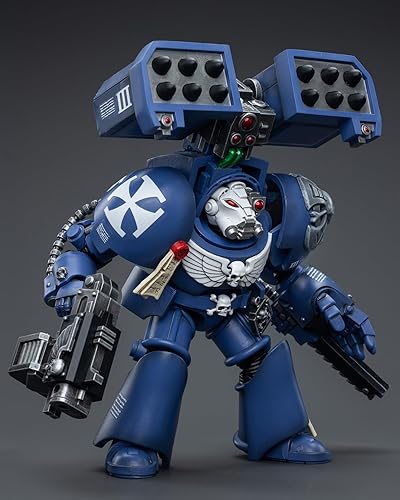 Miniatura 7 de Pipigirl JoyToy - Kit de figuras de acción de 40 K Space Marine con licencia 118 de soldado, ultramarines Terminators Brother Andrus, modelos de 4