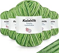 Vista 75 de 250g (5x50g) de hilo acrílico para crochet/tejido, hilo de gradiente de colores, 5 rollos de madejas, perfecto para cualquier proyecto de mini