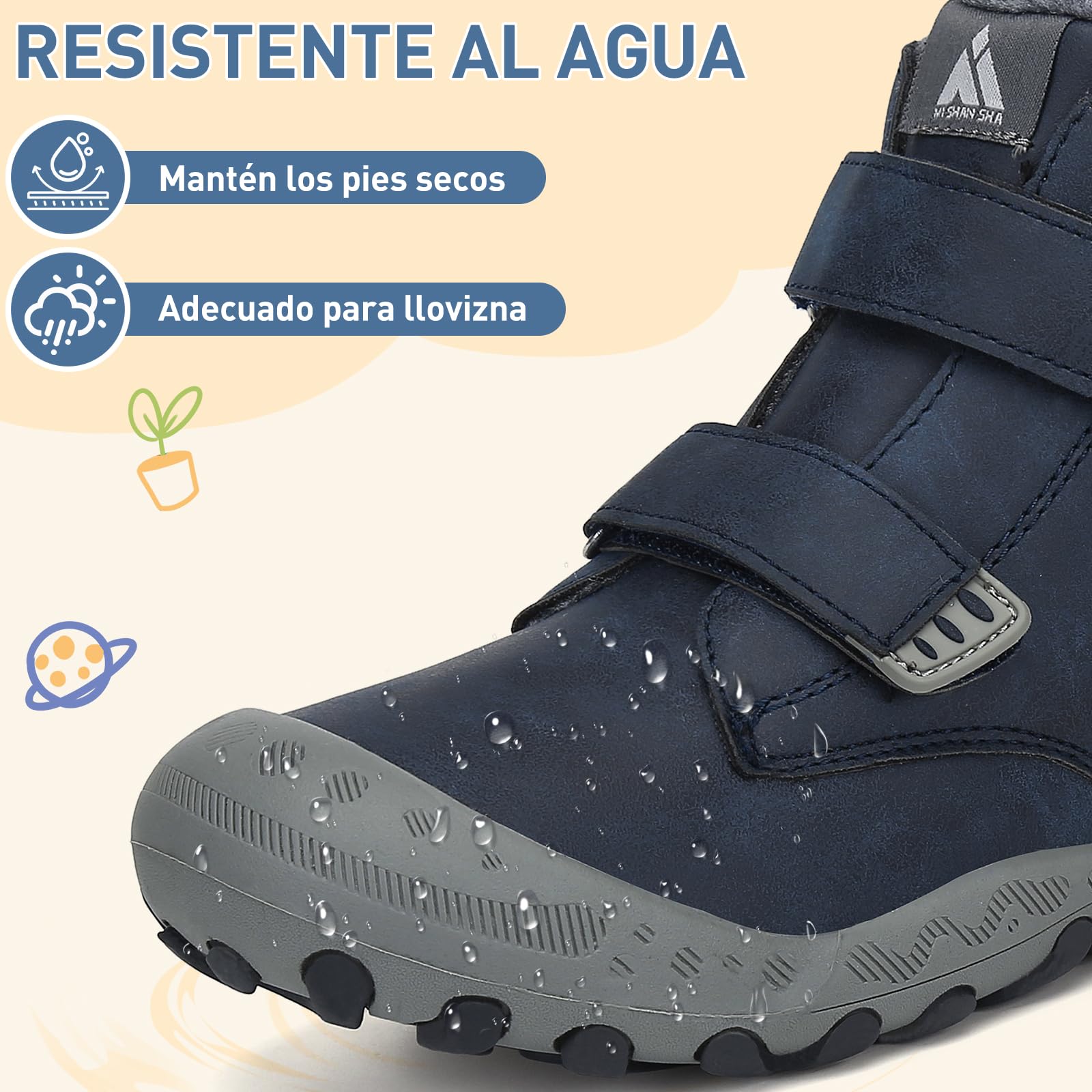 Mishansha Botas Nieves Niño Niña Antideslizante | Cómodas, Cálidos, Resistente al agua, Trekking, Invierno, Caminar, Acampada, Zapatillas de Senderismo