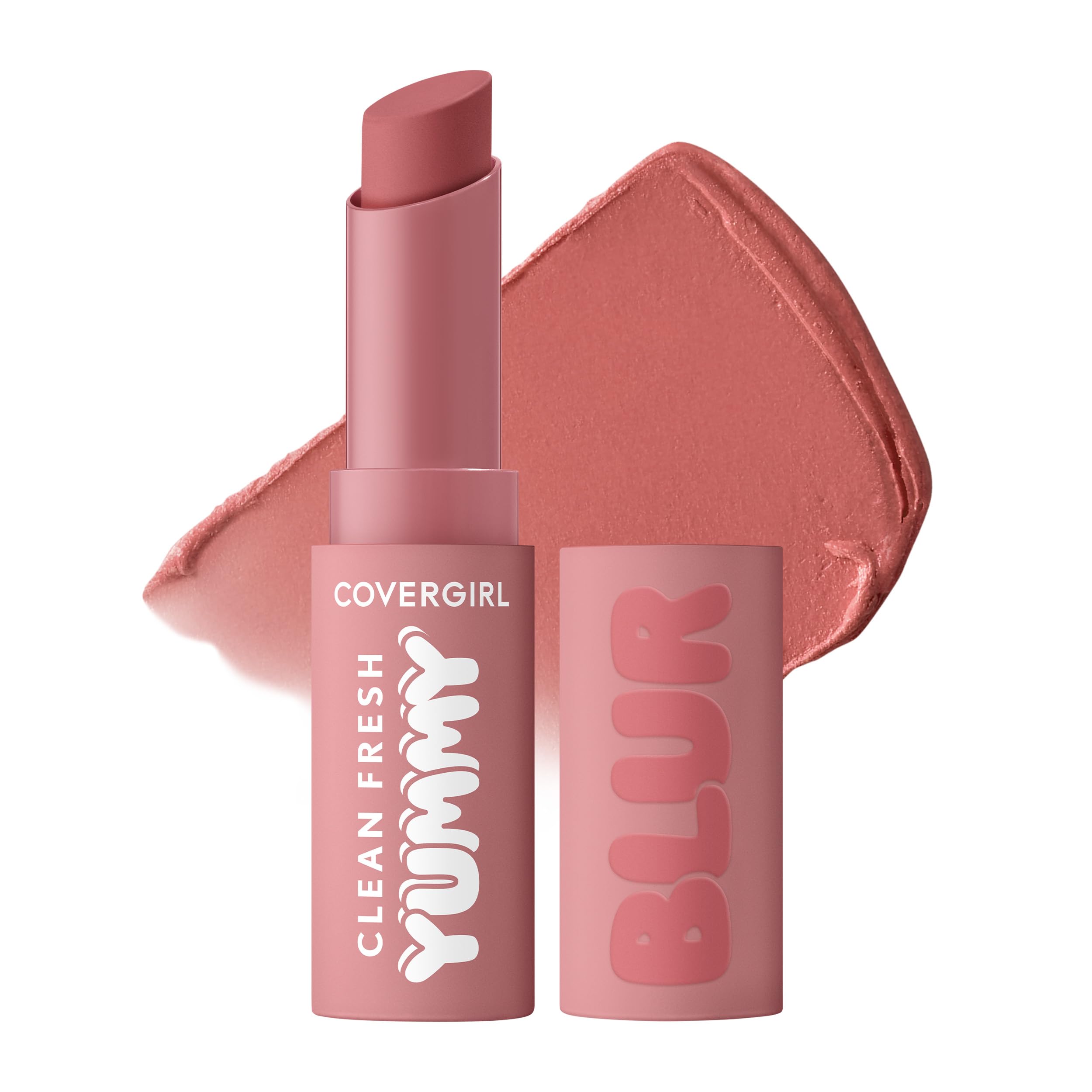 COVERGIRL Clean Fresh Yummy Blur Lipstick, Blurring Effect, Matte Lip Color, Fresh Pear Flavored, Vegan Formula - 220 Pear-fectly (Soft Pink Nude) - 1 count (Pack of 1) - 220 Pear-fectly