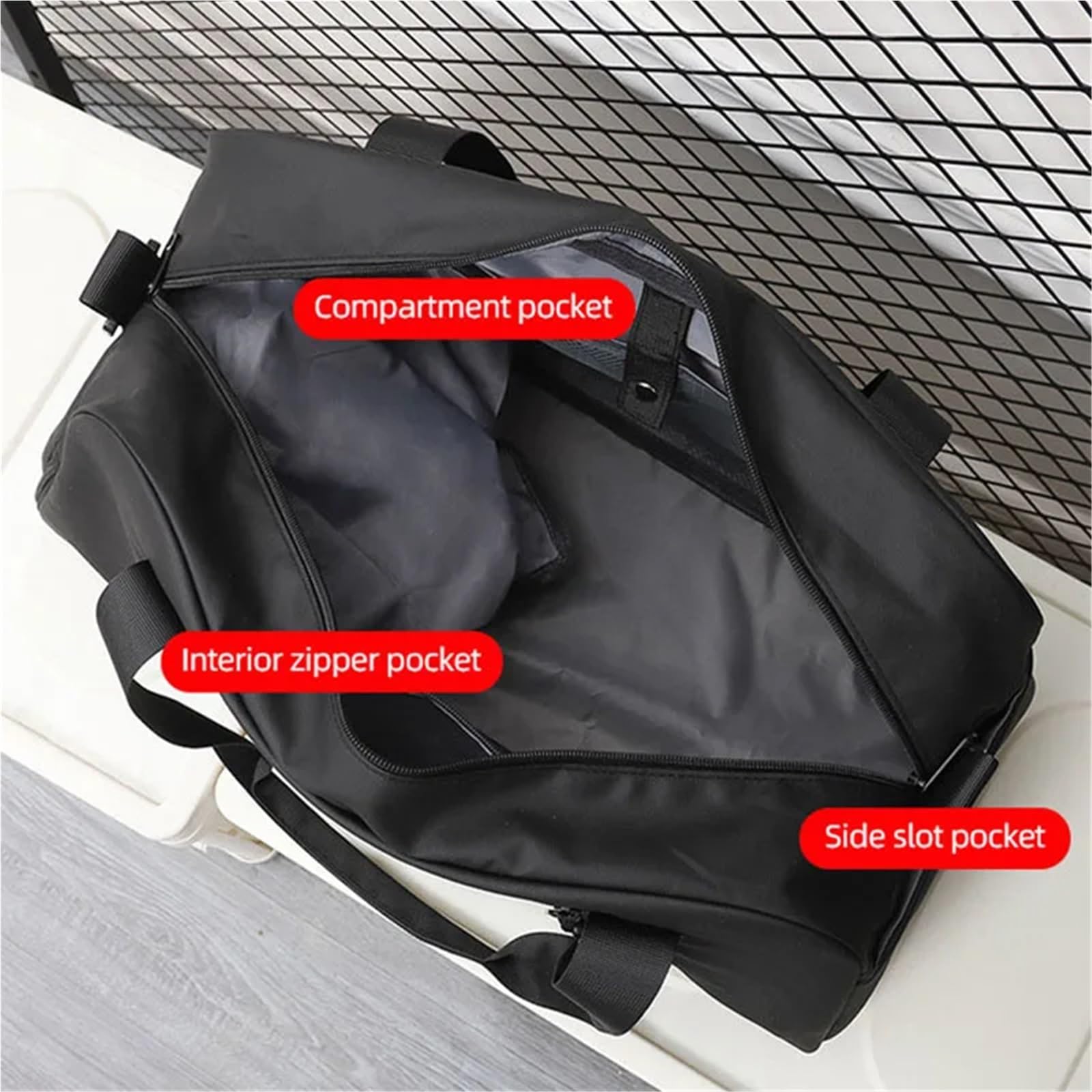 Sporttasche Sport Gym Bag Fitness Travel Shoulder Bags Crossbody Training School Bags Traveling Duffel for Men Women Carry On Weekender Bag(Deep Blue)