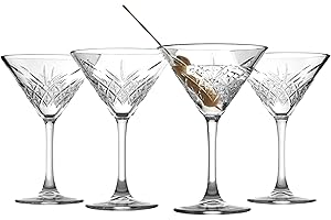 Pasabahce Premium Crystal Martini Glasses Set of 4 Cocktail Cups