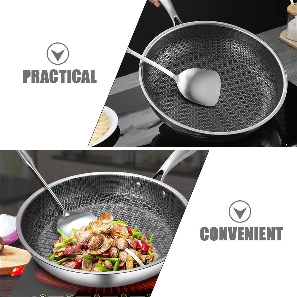 BESPORTBLE Padella Fondo Piatto Acciaio Inossidabile in Uova e Rivestimento Antiaderente una Distribuzione Uniforme del Calore Cucine Domestiche