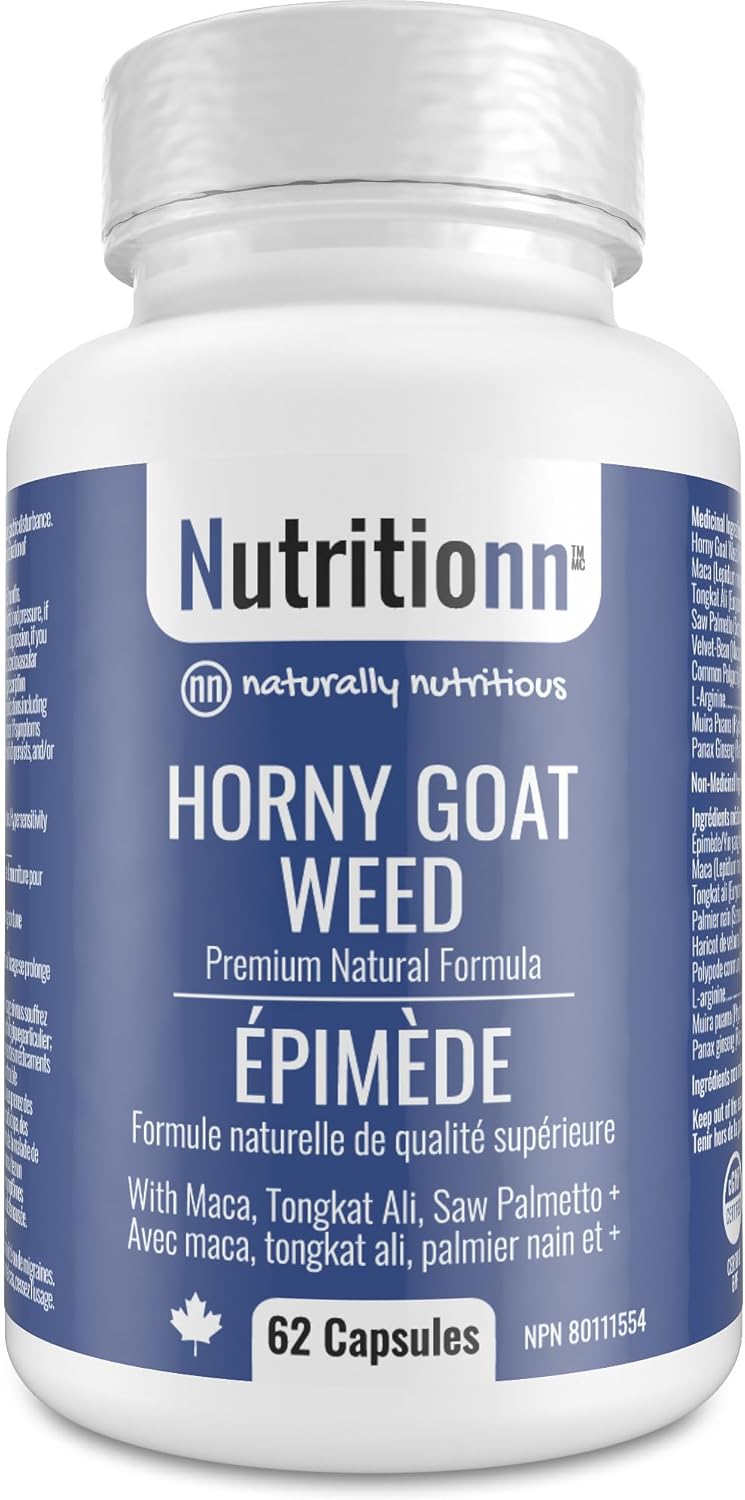 Horny Goat Weed by Nutritionn – Enhanced Formula With Maca & More – Premium Natural Health Supplement