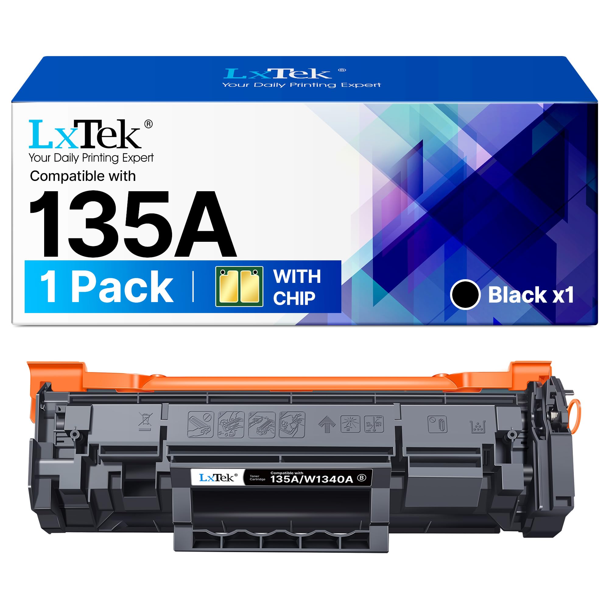 LxTek 135A W1350A Toner Con Chip Compatibile per HP 135A W1350A 135X W1350X per HP Laserjet MFP M234dw M234sdw M234sdn M234 M209dw M209dwn M234 M209 (Nero, 1-Pack) Stampante Singola