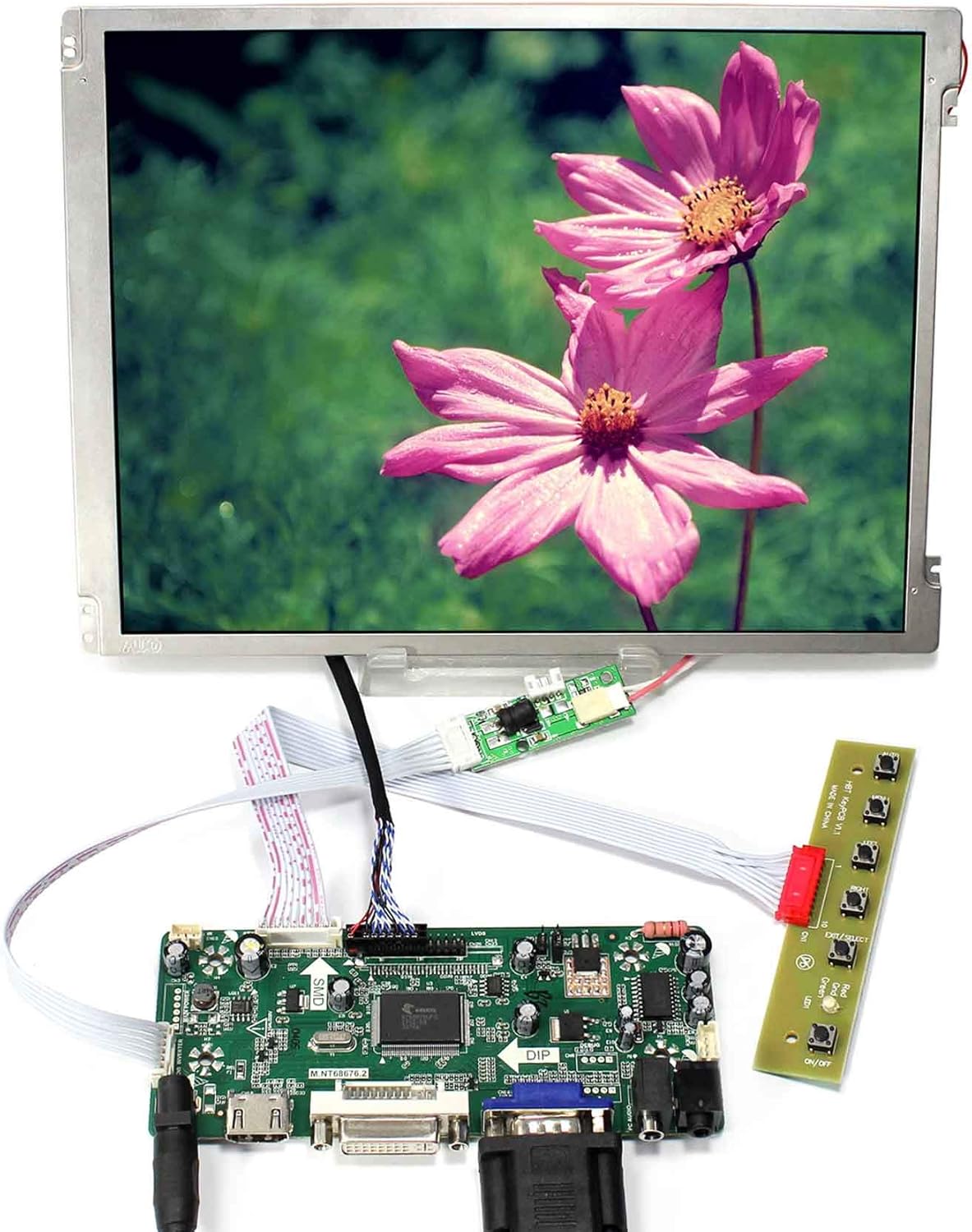 VSDISPLAY 10.4" 10.4 inch 800X600 LCD Screen Replace G104SN03 V1, with VGA DVI LCD Controller Board 68676