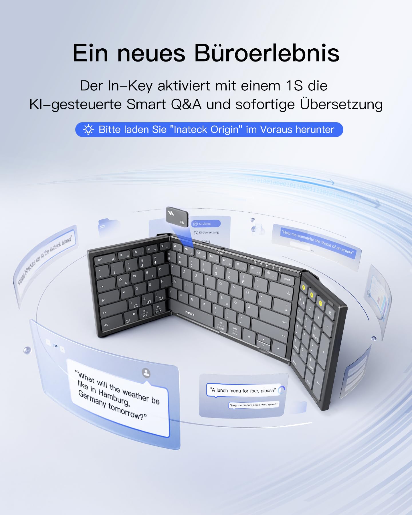 ProtoArc Opvouwbaar Bluetooth-toetsenbord met nummerpad | XK01
