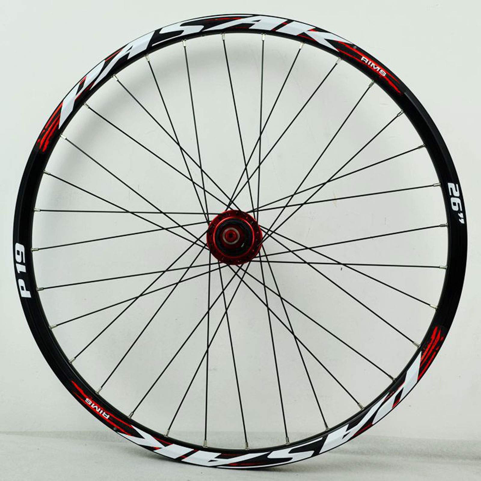 Zestaw kół rowerowych 26/27,5/29", felga aluminiowa o podwójnych ściankach, przednie koło z 2 łożyskami, tylne koło z 5 łożyskami, 7-12 biegów, szybkozamykacz.