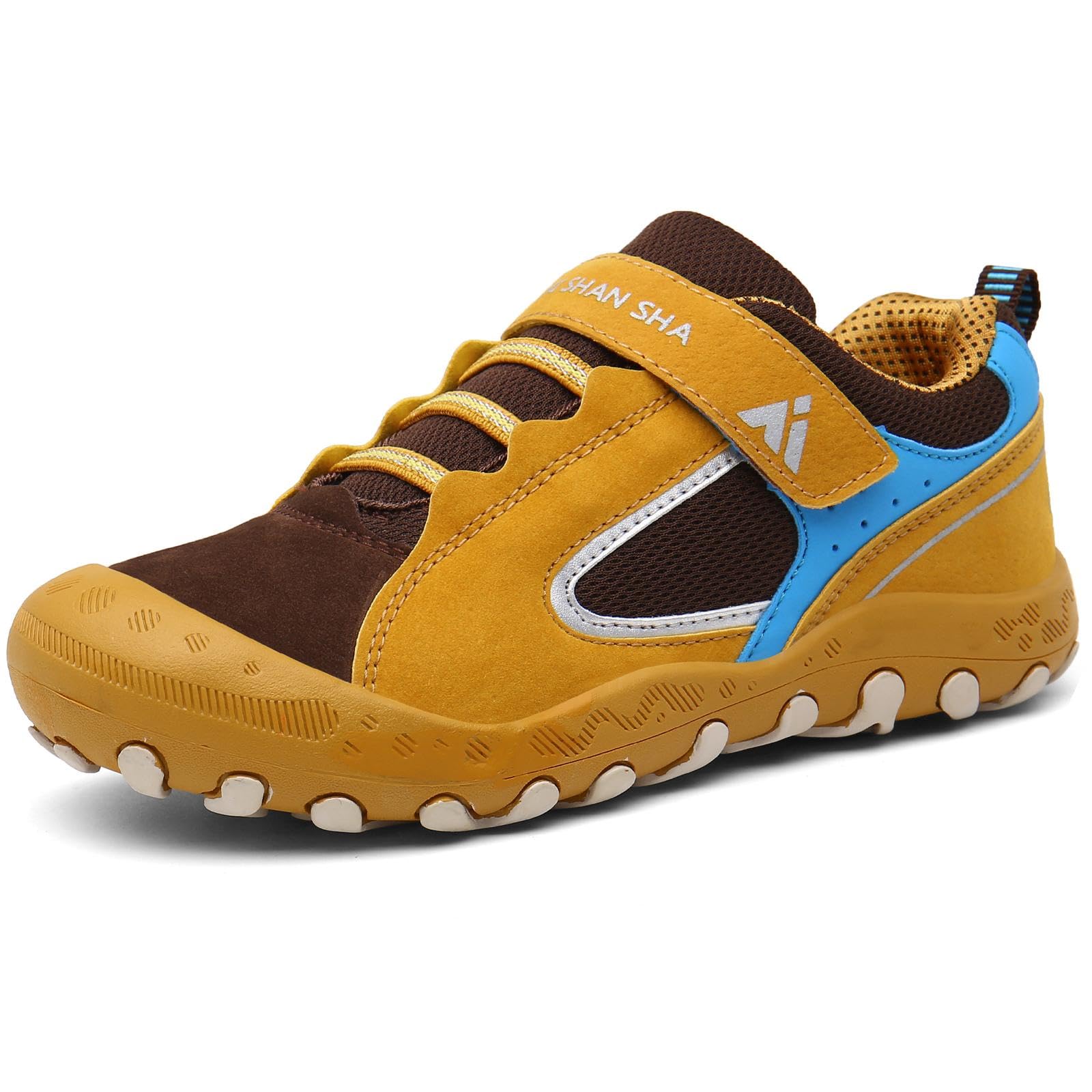 Mishansha Jungen Mädchen Wanderschuhe rutschfest Walkingschuhe Weich Flexibel Stabil Fitnessschuhe Freizeitschuhe für Kinder Sport Schuhe Gr.24-38