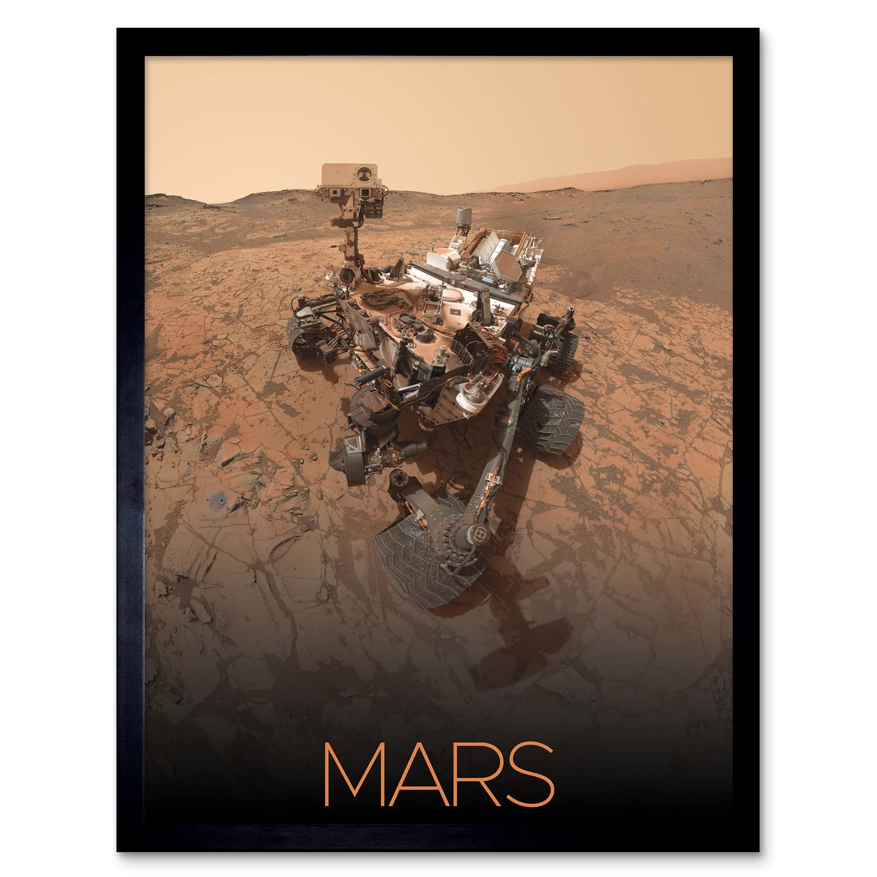 Artery8 NASA Our Solar System Mars Curiosity Rover Self Portrait Art Print Framed Poster Wall Decor 12x16 inch