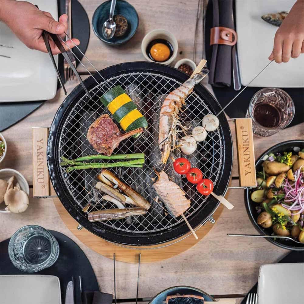 Yakiniku Y800700 Shichirin Griglia rotonda in ceramica, da 30 cm di diametro