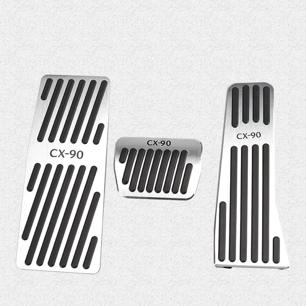 Car Foot Accelerator Pedal Pad, for Mazda CX-90 CX90 2024 Accessories, Auto Non-Slip Brake Gas Pads Aluminum Rest Cover Auto Parts