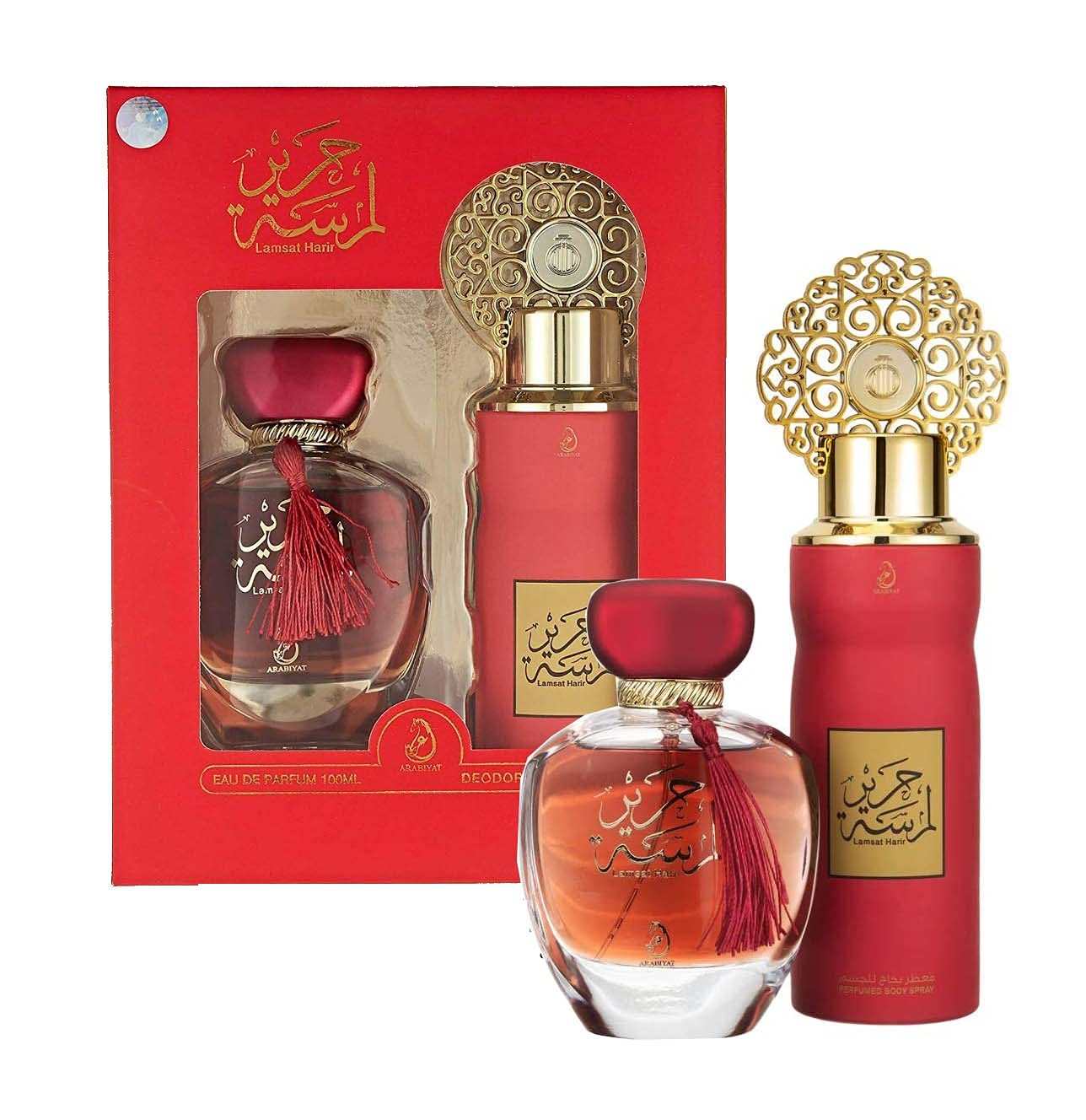 Lamsat Harir Orientalische Parfums Geschenkset für Damen und Herren, Eau de Parfum und Deodorant Spray,