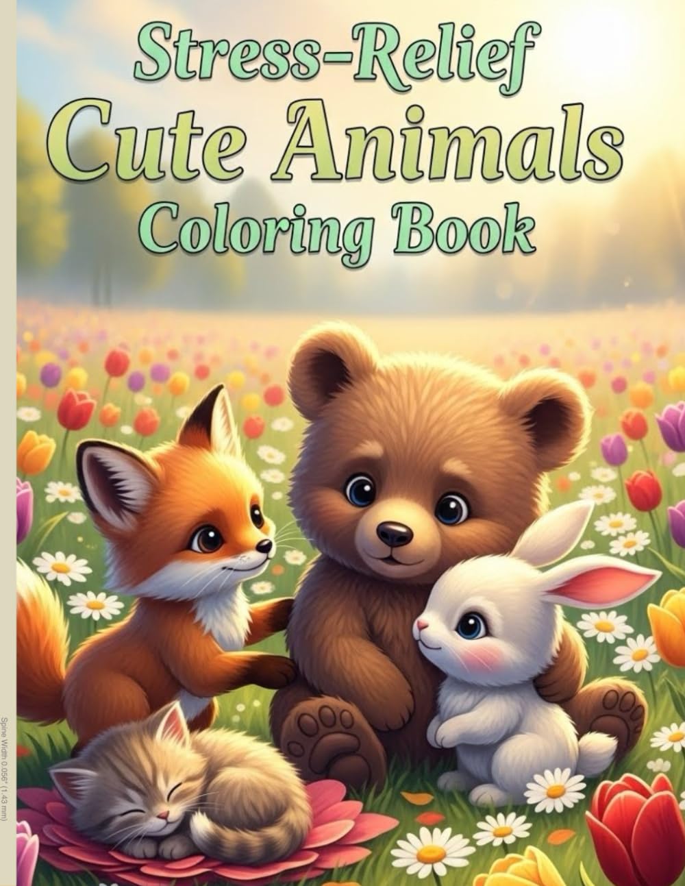 Cute Animals Coloring Book for Stress Relief: Relaxing & Adorable Animal Designs for Kids, Teens, and Adults