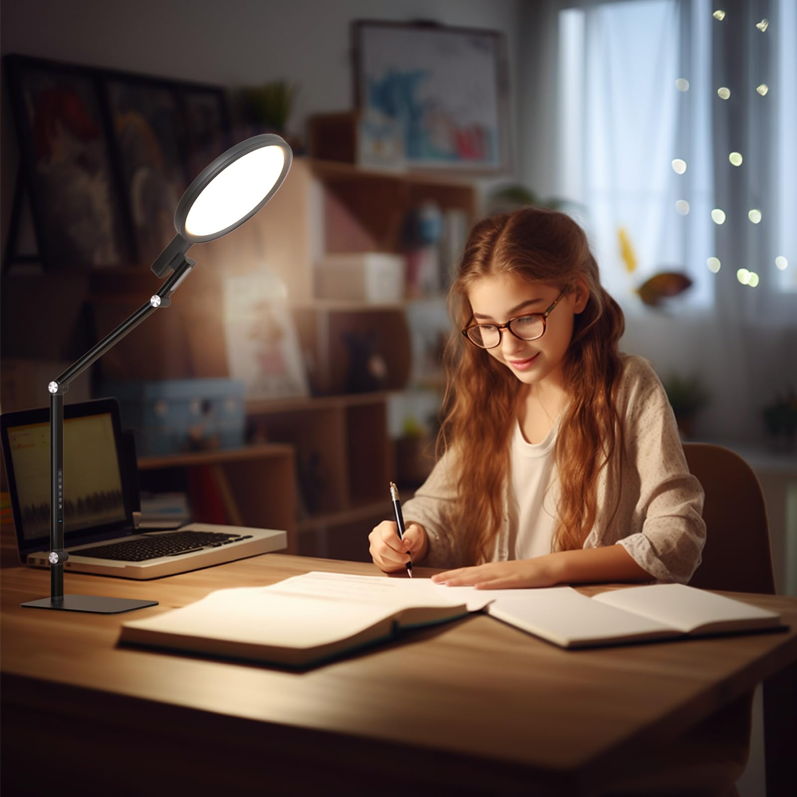 Comely LED Tischlampe Schwarz Touch Dimmbar 15W LED Nachttischlampe mit USB C Ladefunktion 2700K–6000K Ra97 Schreibtischlampe Nachtlicht für Schlafzimmer Büro Wohnzimmer