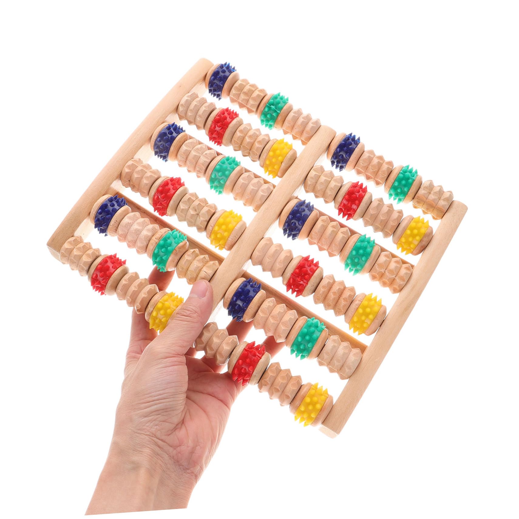 Masajeador de Pies Rodillo de Madera Resistente para Uso Doméstico Portátil y Ergonómico y Mejora Circulación Compacto y Fácil de Usar