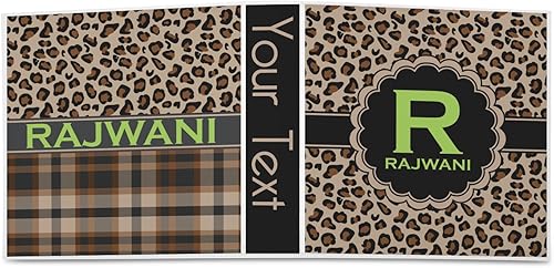 Miniatura 2 de Carpeta personalizada de 3 anillas con diseño de leopardo de granito - 2 pulgadas