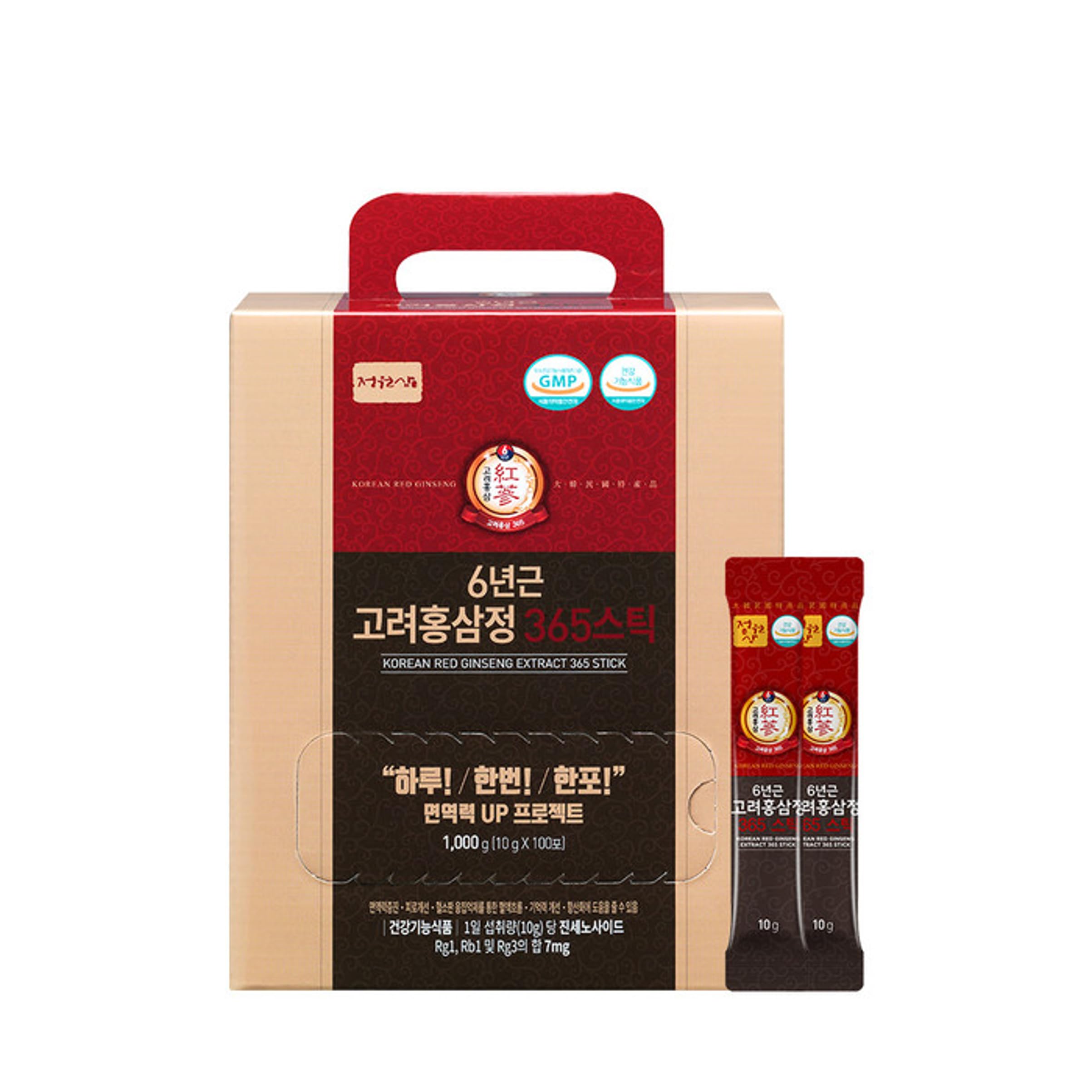 JUNGWONSAM Korean Red Ginseng Stick 6 Years 365 10g x 100ea