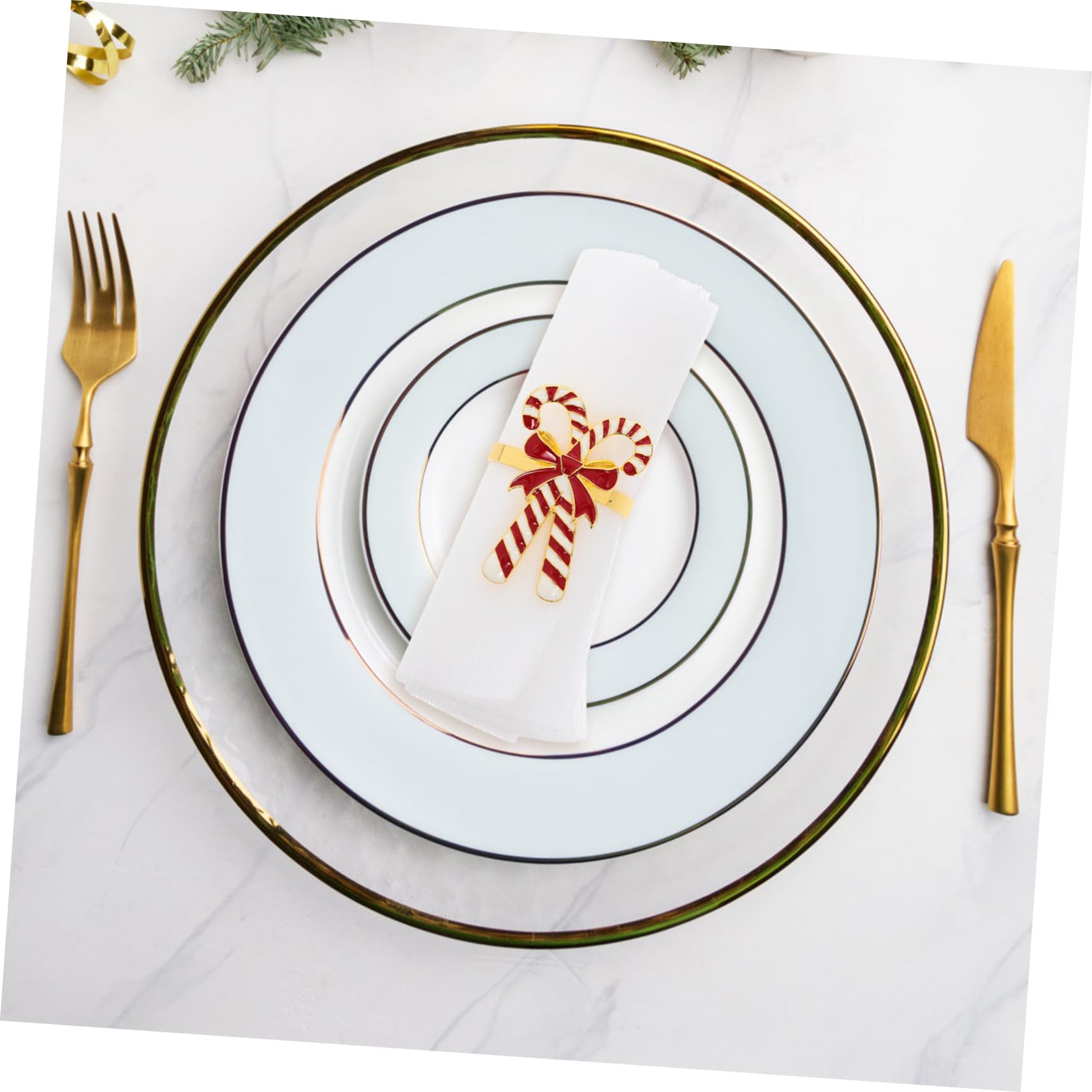 4 Stück Serviettenringe Legierung Weihnachtsserviettenschnallen Festliche Tischdekoration Für Weihnachtsfeiern Schleifenform