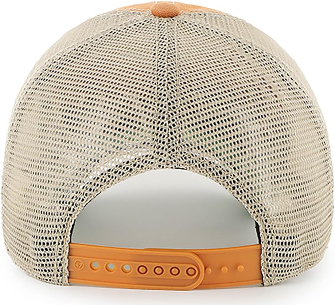 47 NCAA Trawler Primary Logo Team Color Mesh Trucker Clean Up Adjustable Hat, Adult One Size Fits All - Texas Longhorns Orange - Image 2