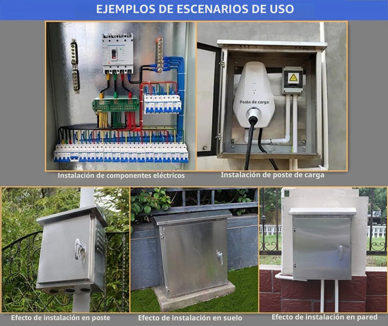 Caja Estanca Exterior Electrica de Acero Inoxidable, Caja Cuadro Electrico Superficie, 400x300x180 mm Montaje en la Pared, Distribucion Electrica Armario, Incluye Cerradura