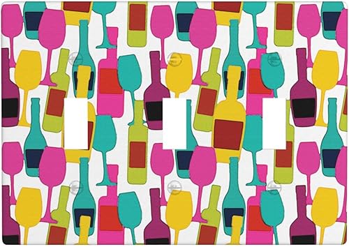 Miniatura 13 de Placas de pared para receptáculo de dispositivo dúplex de 1 banda, cubiertas de toma de corriente azul retro onduladas, cubiertas decorativas para