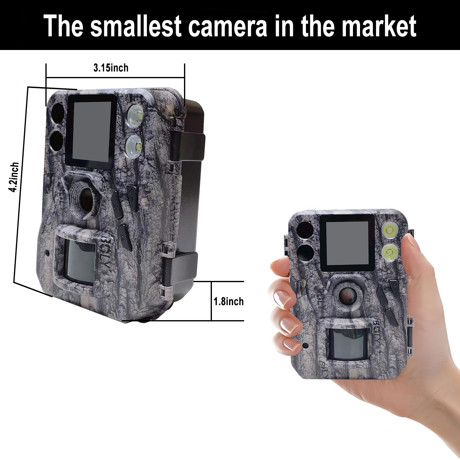 BolyGuard Fotopułapka 37 MP z niewidocznym światłem 940 nm i 850 nm – kamera do obserwacji dzikich zwierząt 4K Ultra HD do polowania i obserwacji dzikich zwierząt, wodoszczelność IP68, 32 GB