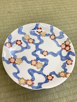 Amazon.co.jp: 深川製磁 和皿揃 川に桜 皿 和食器 宮内庁御用達