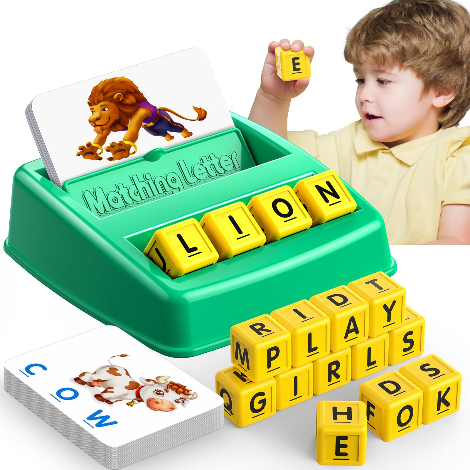 Educational Toys for 3 4 5 Year Old for Toddlers 2-4 Year Matching Letter Games for 3-5 Montessori Toys for Kids Toy for Ages 2-4 4-6 Birthday Halloween Christmas Easter Gifts for 3-5 Year Old