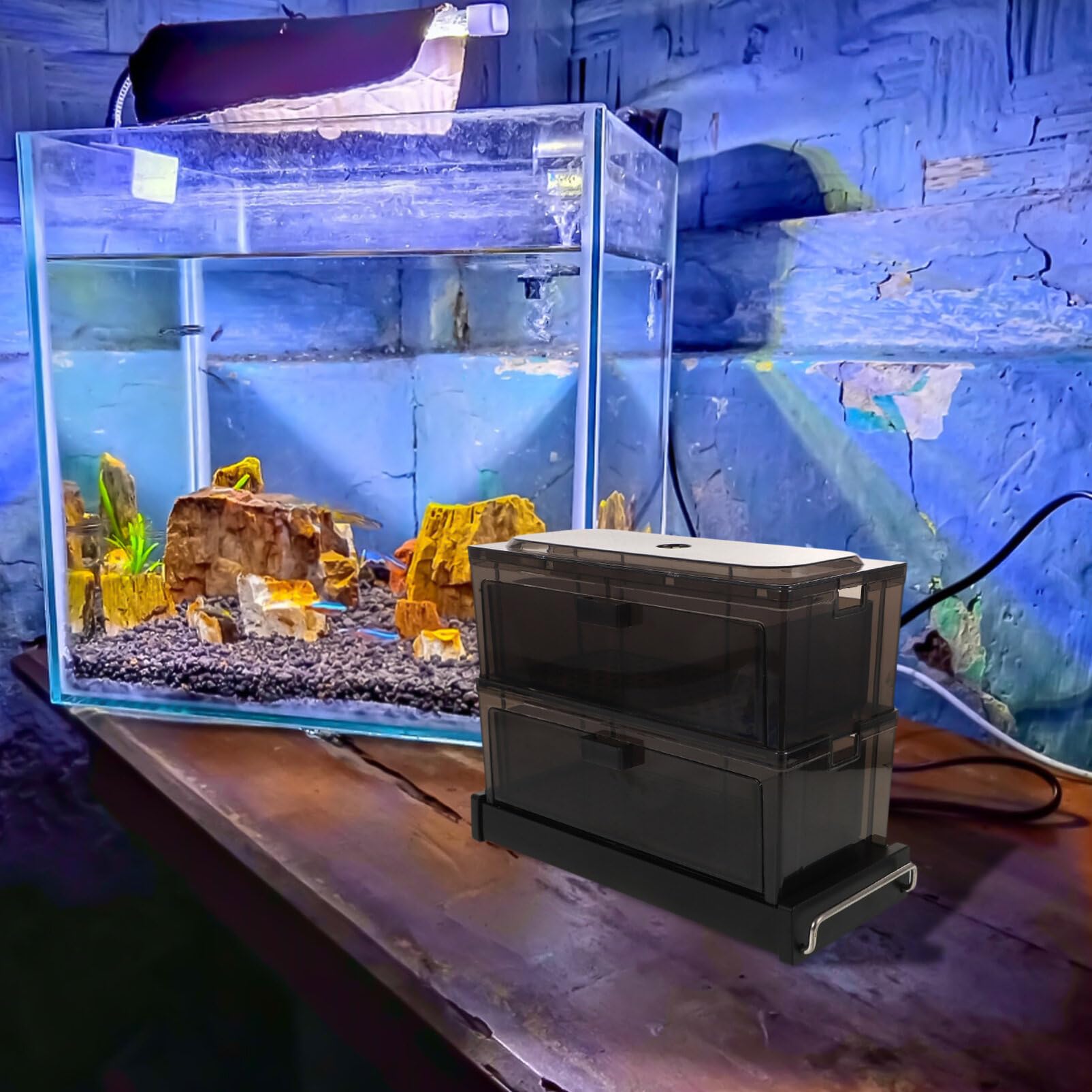 Toddmomy Filtro Acuario Multifuncional Caja De Purificación para Pecera Caja De Goteo De Limpieza Resistente y Práctica