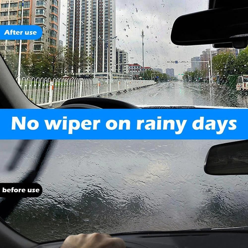 BQTEC Agent anti-pluie HGKJ : revêtement hydrophobe en verre pour voiture - Protection avancée contre la pluie - Améliore la visibilité et la durabilité - Application facile