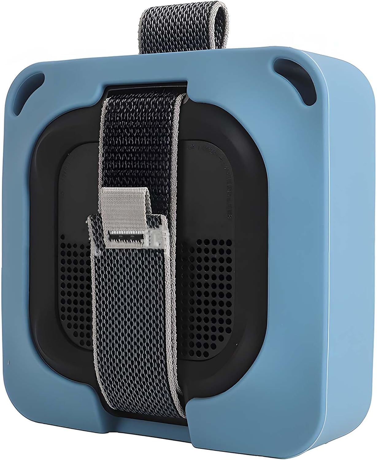 Silicone Case Sleeve for Bose SoundLink Micro 2 - Full Protective, Shockproof, Portable Speaker Cover with Lanyard and Carabiner for Outdoor Activities (Blue) - Image 7