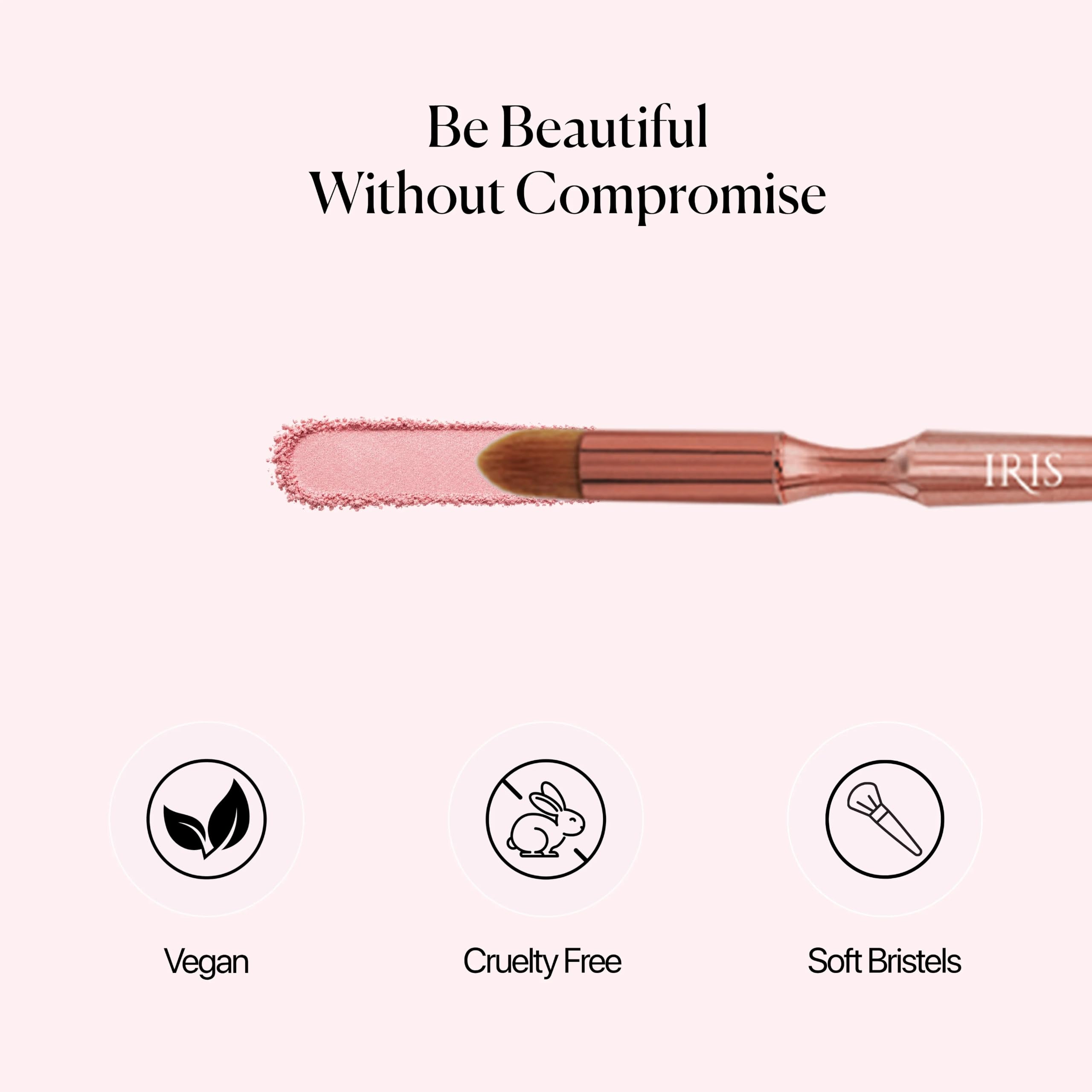 IRIS COSMETICS Precision Highlighter Brush, Vegan & Cruelty Free, Dense Synthetic Bristles, Precise Glow Application, 1 Pc 3