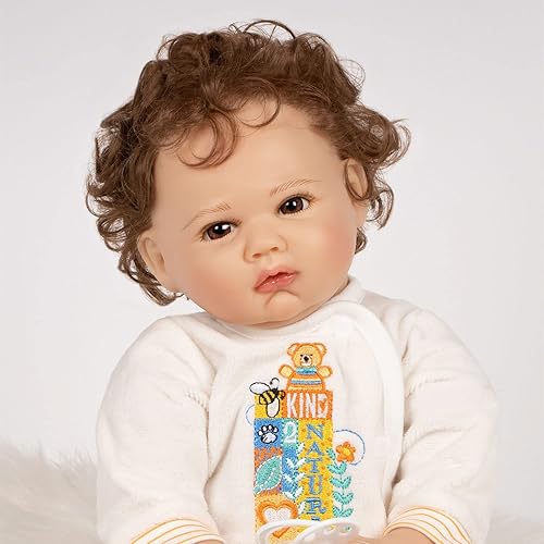 Miniatura 3 de Paradise Galleries Muñeca de bebé realista de 19 pulgadas, Michelle Fagan, escultora, colección coleccionista, muñecas con 5 accesorios para regalo