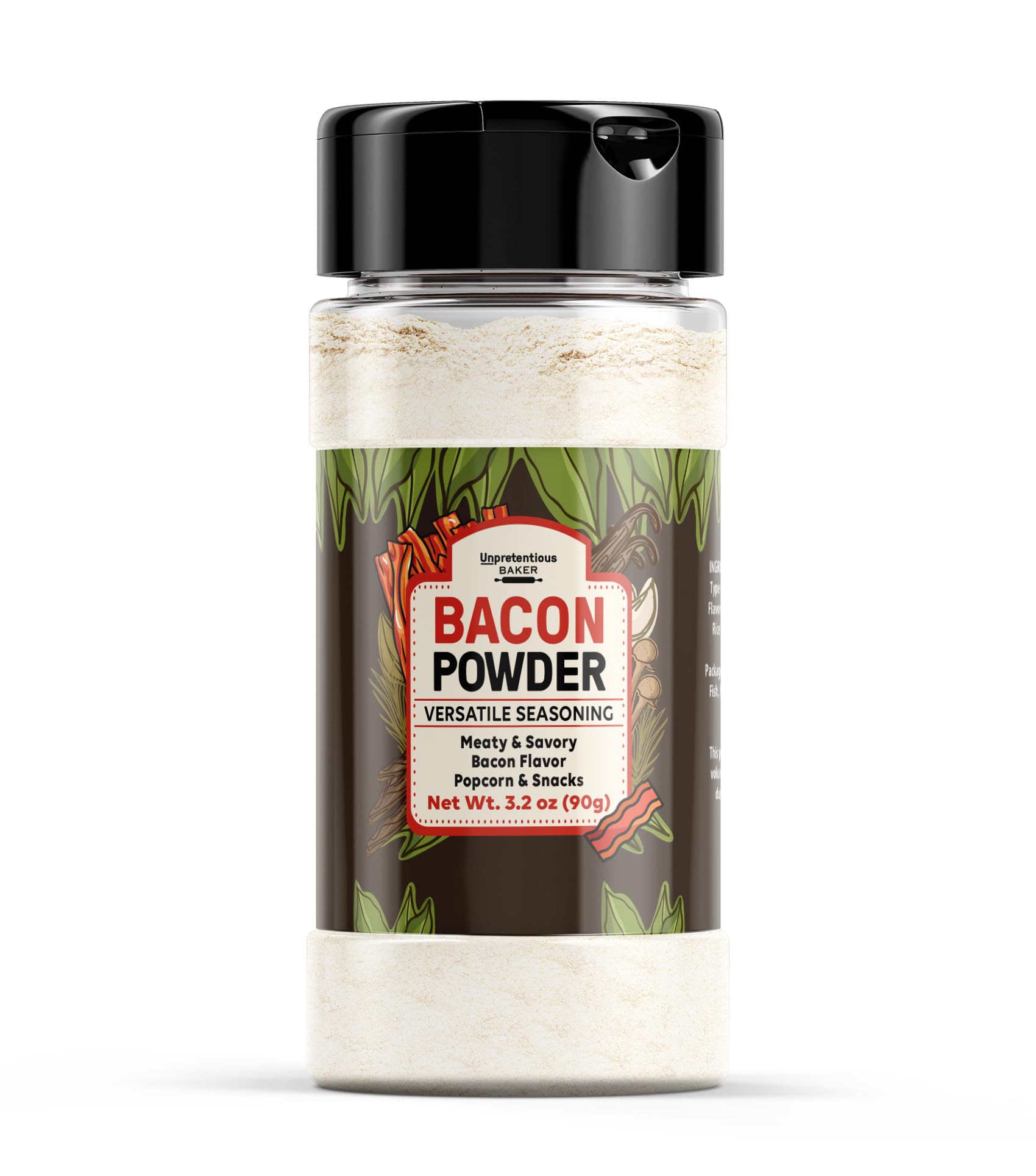 Unpretentious Bacon Powder, 1 Cup, Versatile Seasoning, Meaty & Savory, Bacon Flavoring