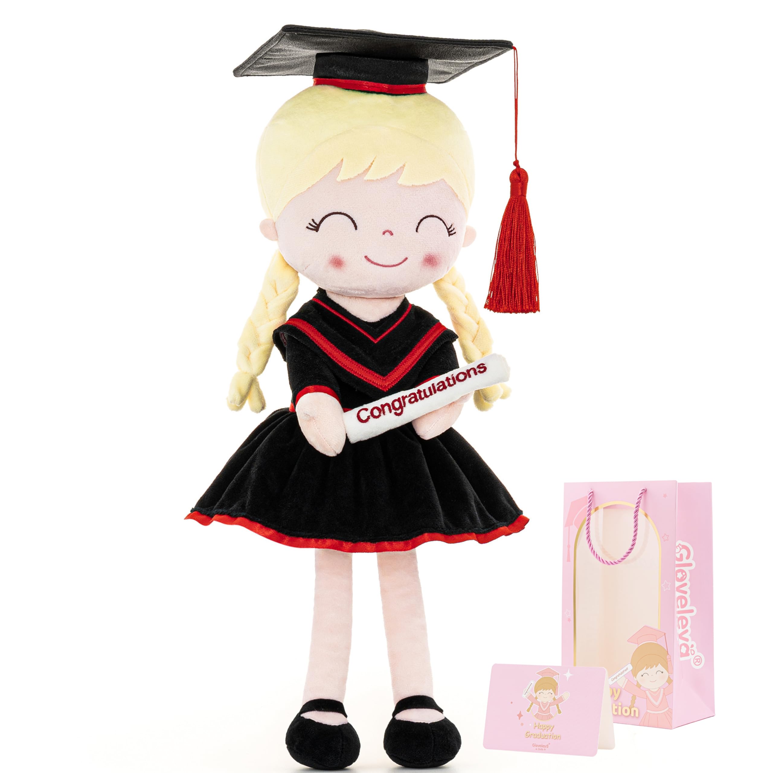 Gloveleya 16" Classic Black Graduation Doll