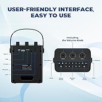 Vista 6 de Amplificador de voz con micrófono inalámbrico y altavoz - Sistema PA Bluetooth portátil mini con micrófono de mano, megáfono recargable ultraligero