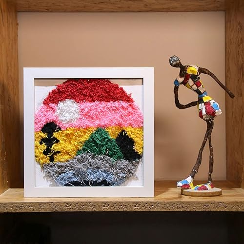 Miniatura 7 de Muzilife Marco de fotos con tablero de lino, vitrina de vidrio de madera profunda, lista para colgar, caja de memoria, alfileres, premios, medallas,