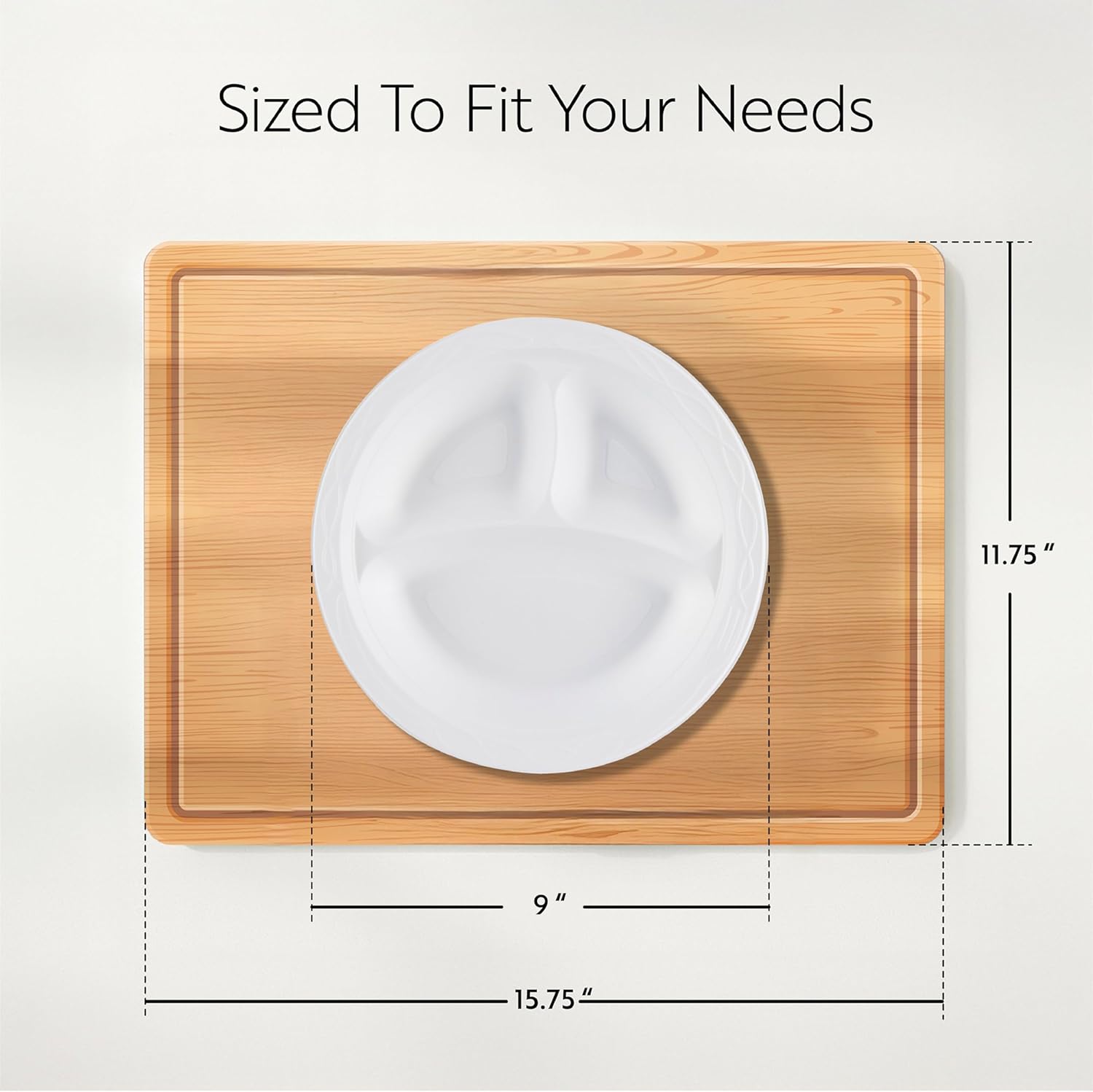 RW Base 9 Inch Microwavable Food Plates, 100 Round Plastic Plates - 3 Compartments, Disposable, White Plastic Dinner Plates, Serve Hot And Cold Foods, For Restaurants And Cafes - Restaurantware