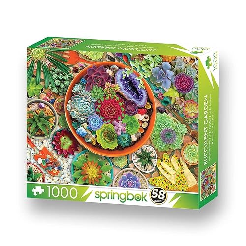 Miniatura 2 de Springbok 's - Rompecabezas de 1000 piezas para jardín suculento, fabricado en Estados Unidos