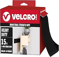 Vista 9 de VELCRO Brand Sujetadores resistentes, tiras de 4 x 2 pulgadas con adhesivo, 8 juegos, soporta 10 libras, cinta adhesiva de fuerza industrial negra