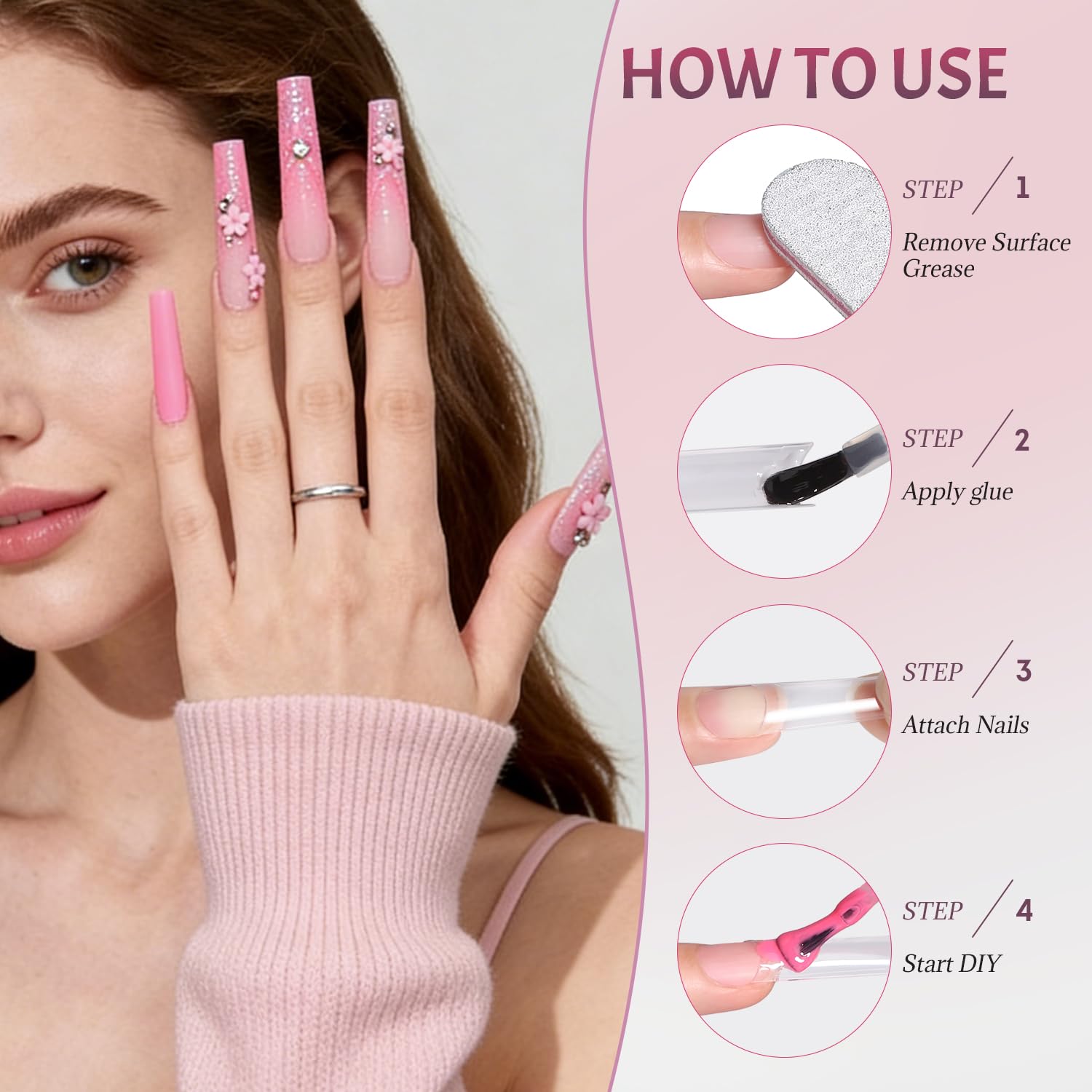 Ranrose Nail Tips - 600 Clear XL Tips -6 Ranrose Nail Tips - 600 Clear XL Tips -6