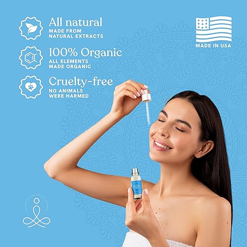 Miniatura 5 de Third Eye Chakra Suero facial Mezcla de aceites esenciales, suero hidratante natural y orgánico para cara con girasol, argán, albaricoque, romero,