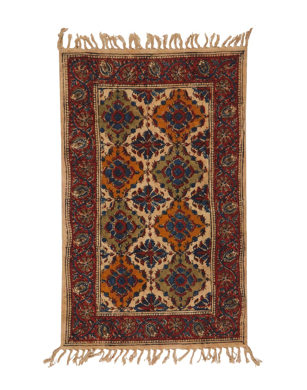 Fabindia Lehar Border Printed Cotton Dhurrie-picture-11
