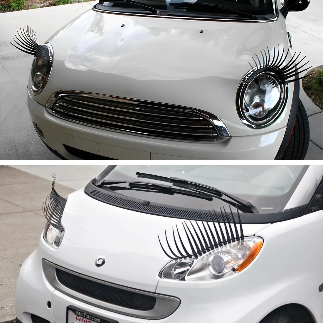 2er Set Scheinwerfer Wimpern 3D Aufkleber – Auto Make-up Für Frontlichter