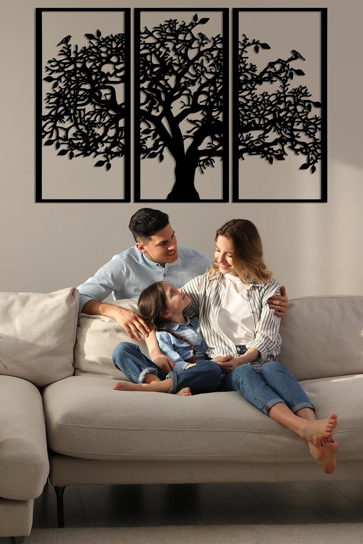 Tree Of Life Metal Wall Art - Large Family Tree Wall Decor For Living Room, Bedroom, Office, Indoor/Outdoor