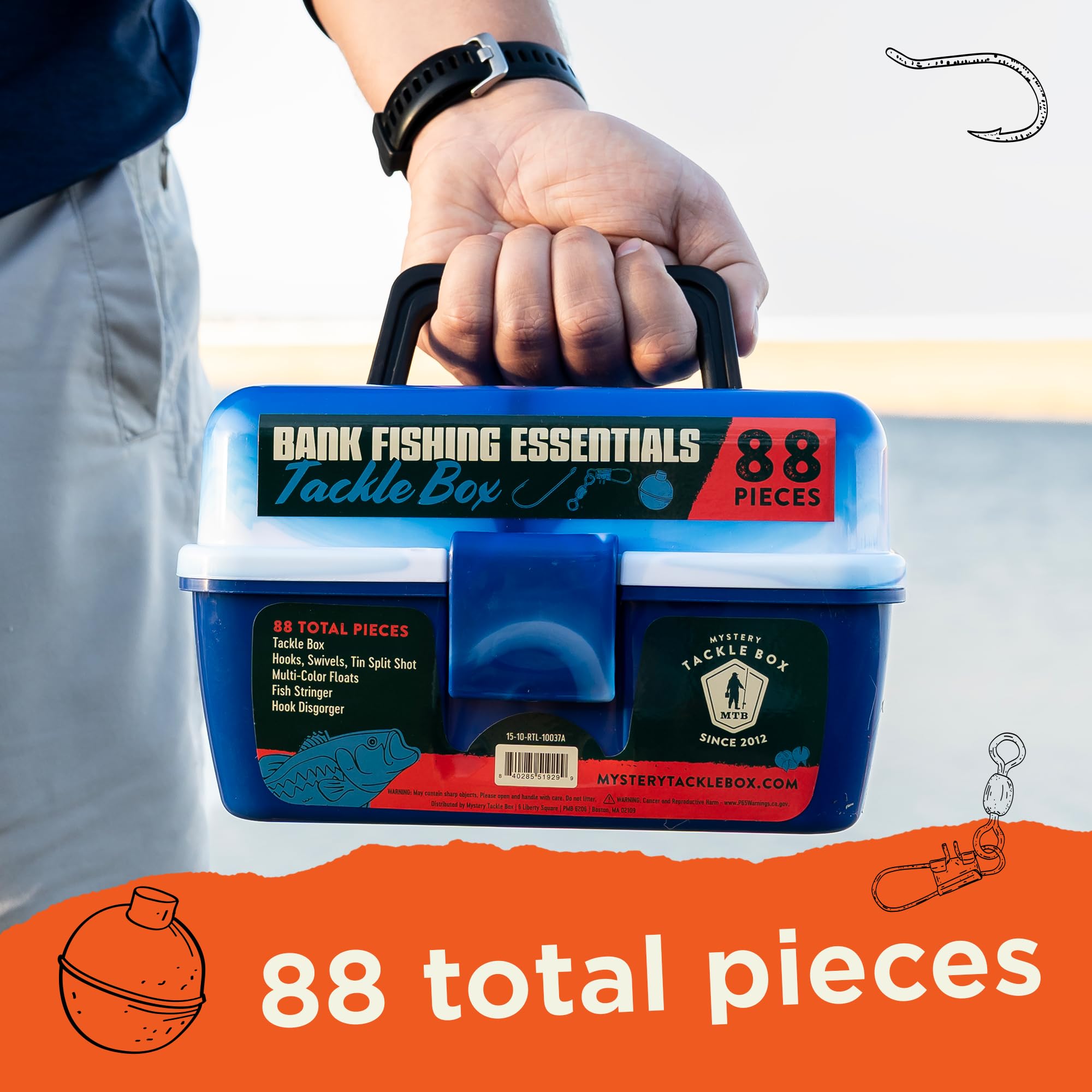 bank fishing tackle box Amazon.com : Catch Co Mystery Tackle Box Bank Fishing Essentials - 88  Pieces - Small Tackle Box