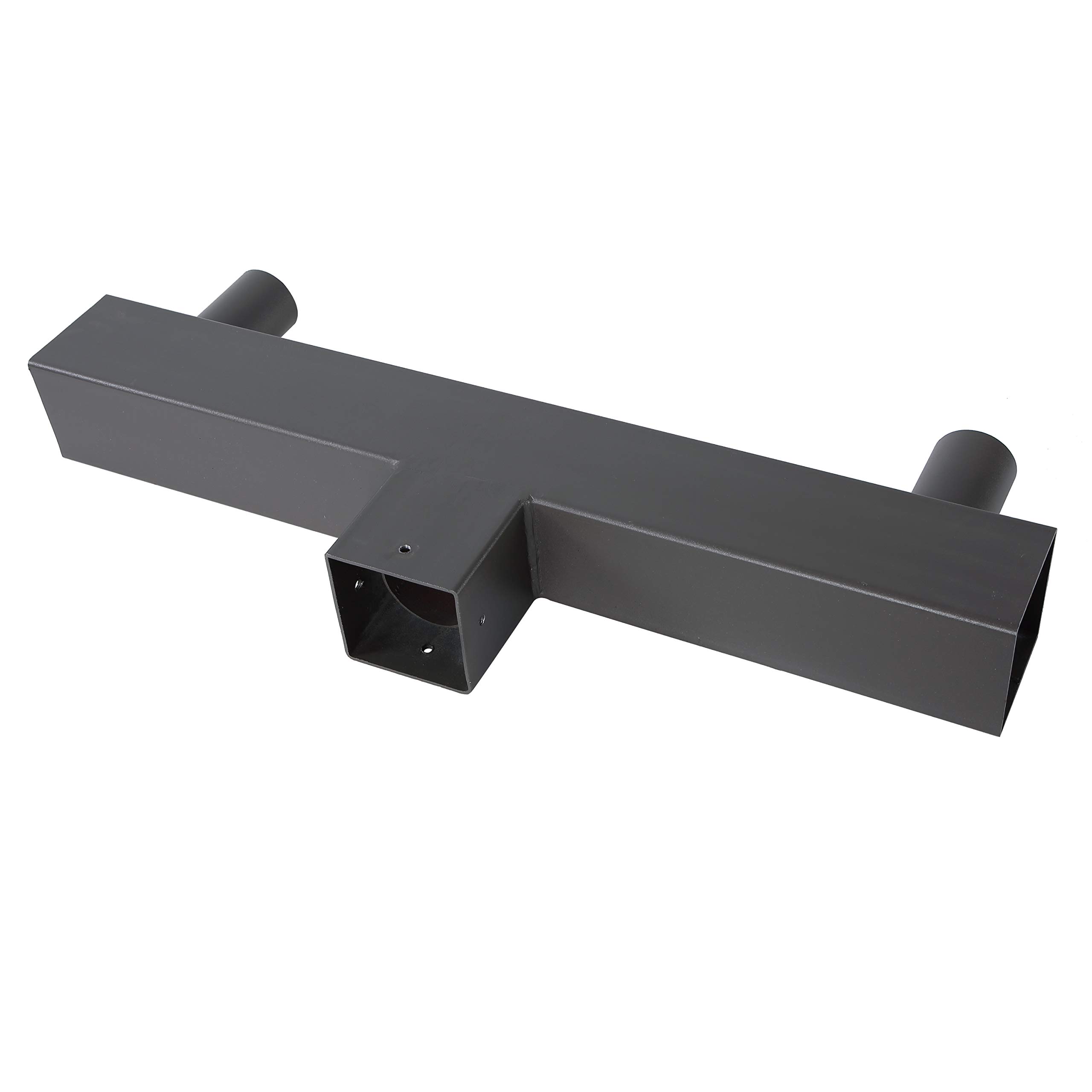 180 Degree Double Square Bullhorn Bracket for 2 Lights, Mounting Bracket With Square Pole,Double Tenons in 2 3/8 inch Slip Fitter Light, for Parking Lot Light and Outdoor lighting fixtures