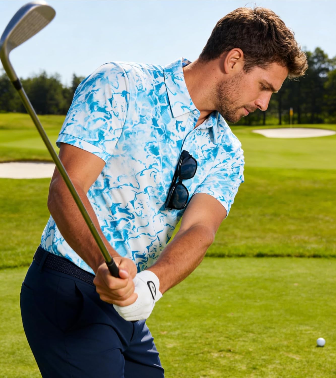 Cozople Mens Polo Shirts Short Sleeve Moisture Wicking Performance Tactical Shirt Athletic Pique Golf Collared T-Shirt - Image 8