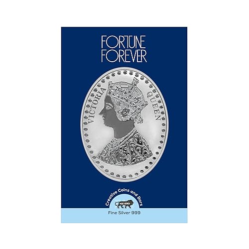Pure Silver Queen Victoria Oval Coin/Sikka with Blister Card for Gifting & Investment Use (999 Purity)(5 Grams - 100 Grams)